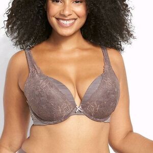 42DD Cacique Elegant Lace Trimmed Bra Boost Plunge